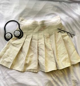 Y2k White Skirt Pleated