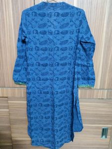 Blue Embroided Kurti