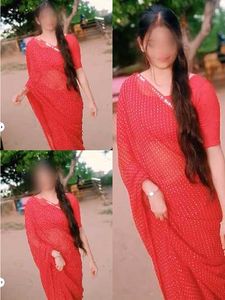 Elegant Red and pich colour saree 2