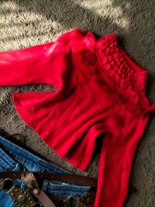 Red Knit Sweater