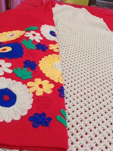 Elegant woollen Embroidered Kurta Set