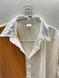 White And Mustard Shirt