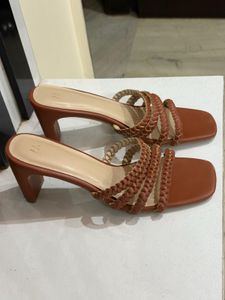 Braided Strap Heeled Sandals