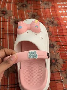 Cute Pink Bow Clogs