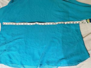 Teal Blouse with Colorful Cuffs
