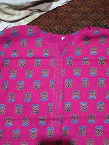 Pink Printed Kurta
