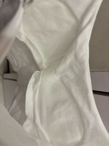 White Cropped Tank Top with built in pads