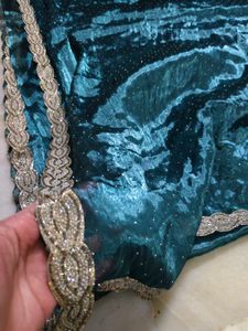 Soft Organza Saree With Blouse Piece Embellished