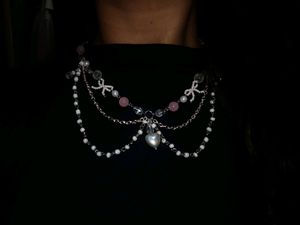 pink coquette pearl necklace💗🦪
