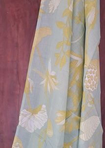 Mint Green Striped &amp; Floral Salwar Kameez