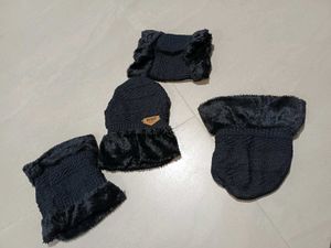 Winter Knit Hat and Scarf Set