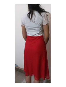 Red Skirt &amp; White Top Set