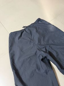 Gray Drawstring Parachute Pants