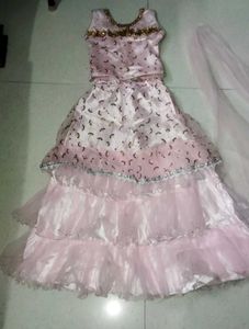 Pink Layered Skirt top