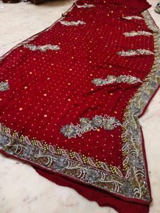 Beautiful 😍 Red ♥️ Work Saree