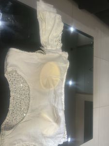 Not Used Readymade Sequinned Blouse