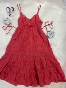 Coral Tiered Sundress