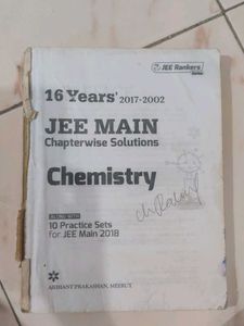 Jee Main 16 Years Chapterwise Solutions Chemistry