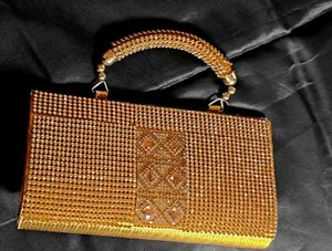 Golden Rhinestone Clutch