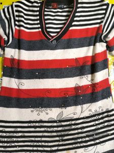 Striped Knit Dress for women.