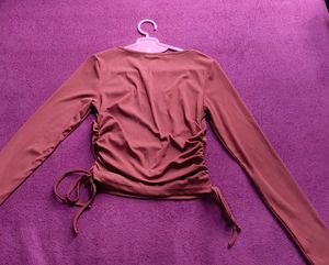 Red Long Sleeve Top