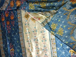 Royal Blue Printed Dupatta