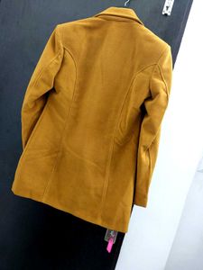 Vintage Mustard Wool Blend Coat