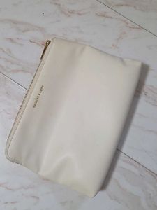 Charles And Keith Offwhite Pouch