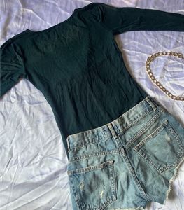 Cute Full Sleeve V Neck Top