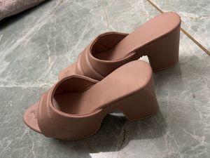 Nude Block Heel Mules