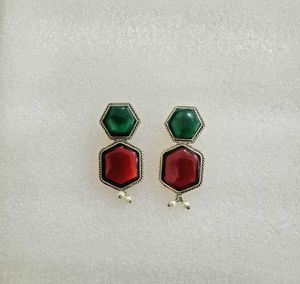 Attractive Ethenic Gemstone Dangle Earrings
