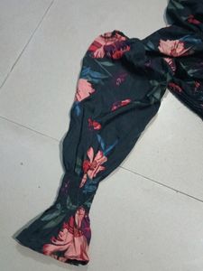 Black Floral Top