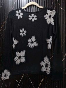 Floral V-Neck Long Sleeve Top