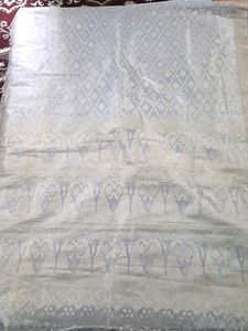 Elegant Banarasi Tissue Saree 🤍💛
