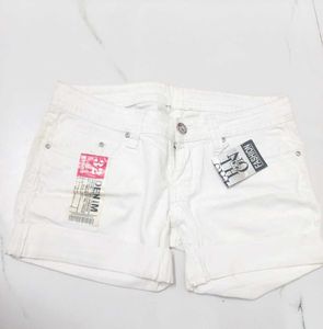 White Denim Shorts