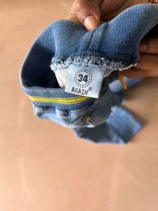 Boys  Blue Slim Fit Jeans w/ Elastic Waist