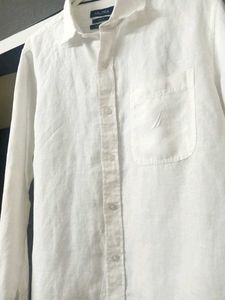New Nautica White Linen Shirt