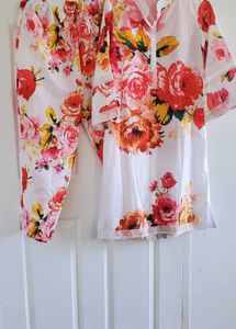 Floral Cord Set Used For Picnics &amp; Offices