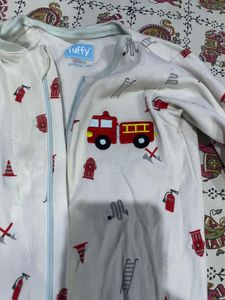 Cute Tuffy Firetruck Romper