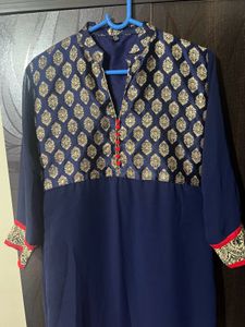 Blue Long Kurta Designer