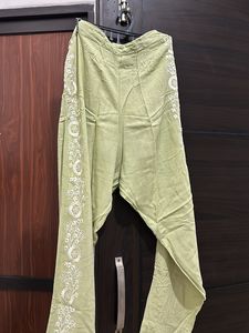 Cotton Thread Work Kurta Pants