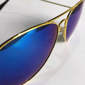 Blue Lens Aviator Sunglasses (Unisex)