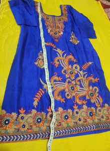 Elegant Blue Embroidered suit salwar dupatta