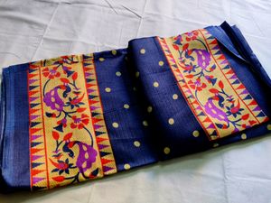 Nevy Blue Printed Saree