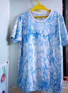 Sky Blue Dye Cotton Nike Basketball KD Tshirt