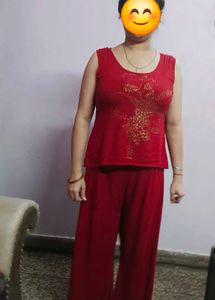 Red Kurta Set with Shrug 😍