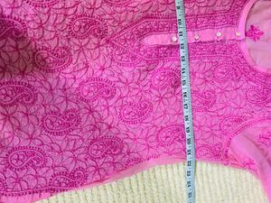 Pink Embroidered Kurti