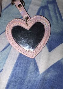 Cute Pink Handbag with Mirror Charm