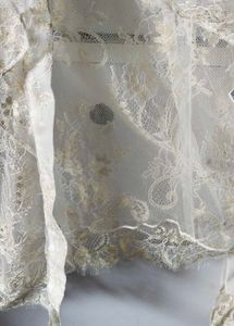 Cream and golden net Top