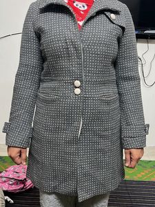 Stylish Grey Patterned Coat
